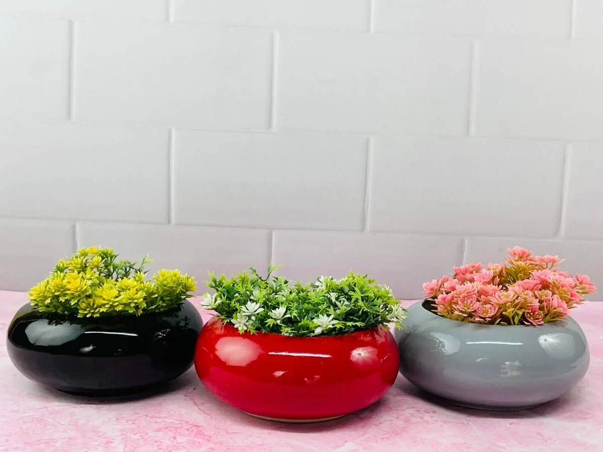 Classic Ceramic Planter — 4.5" Dia × 4" Height — Primary View