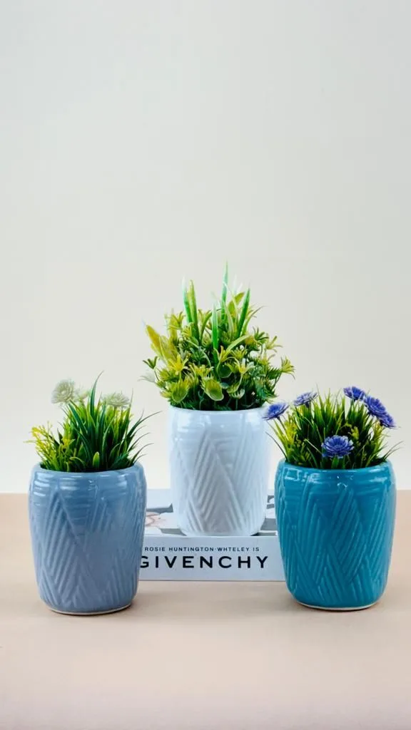 Classic Ceramic Planter — 5" Dia × 3.5" Height — Primary View