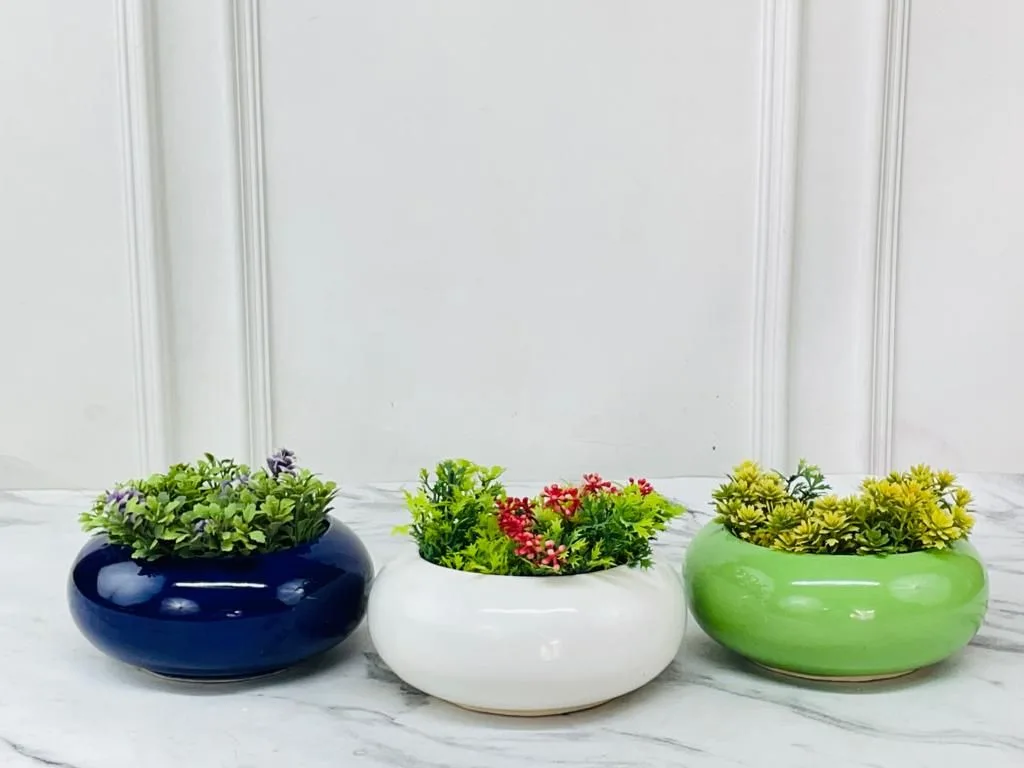 Classic Ceramic Planter — 3" Dia × 4" Height — Primary View