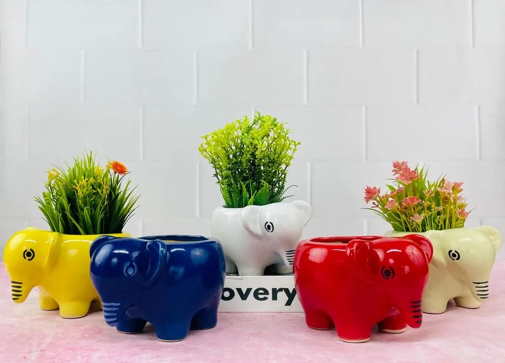 Classic Ceramic Planter — 4" Dia × 3.5" Height — Primary View