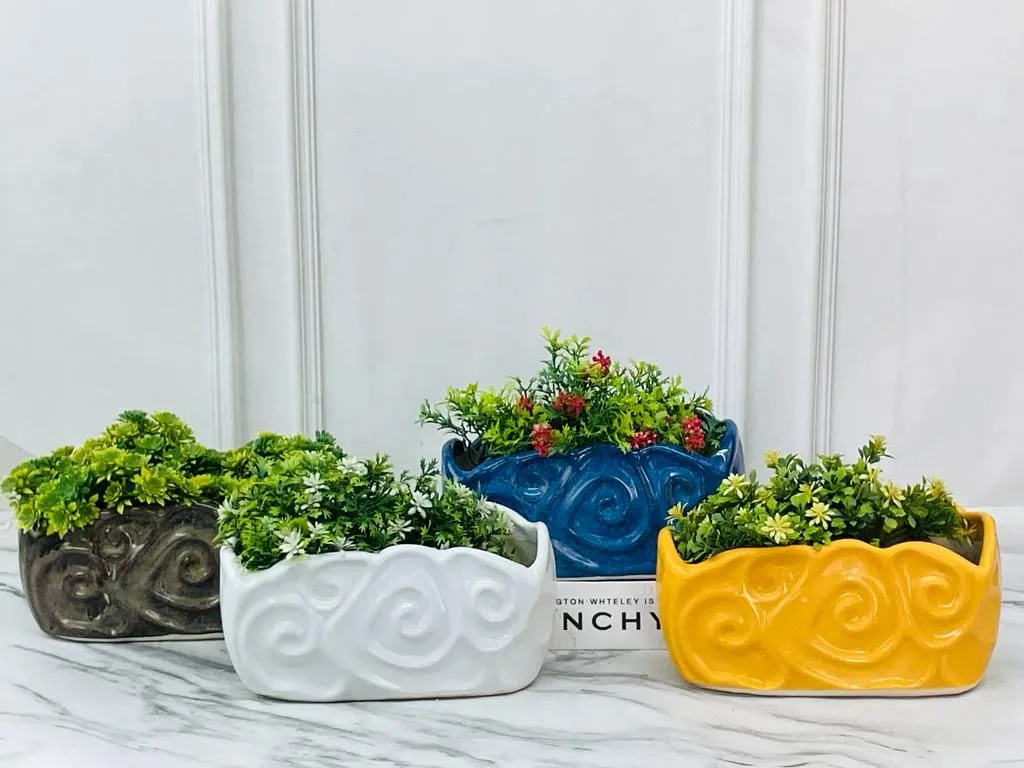 Classic Ceramic Planter — 6" Dia × 4" Height — Primary View