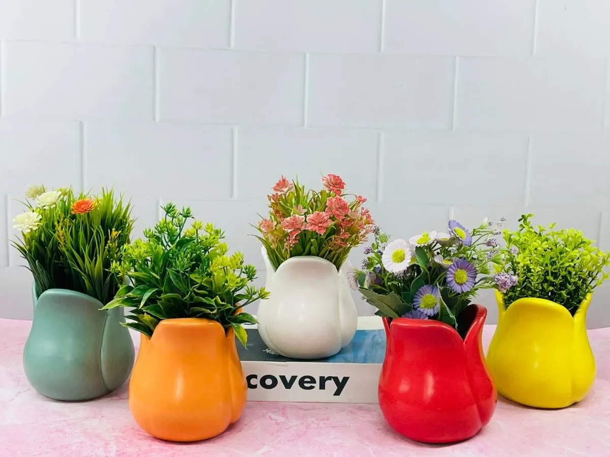 Classic Ceramic Planter — 3.5" Dia × 4.5" Height — Primary View