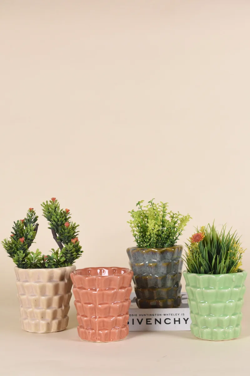 Classic Ceramic Planter — 4.5" Dia × 4" Height — Primary View