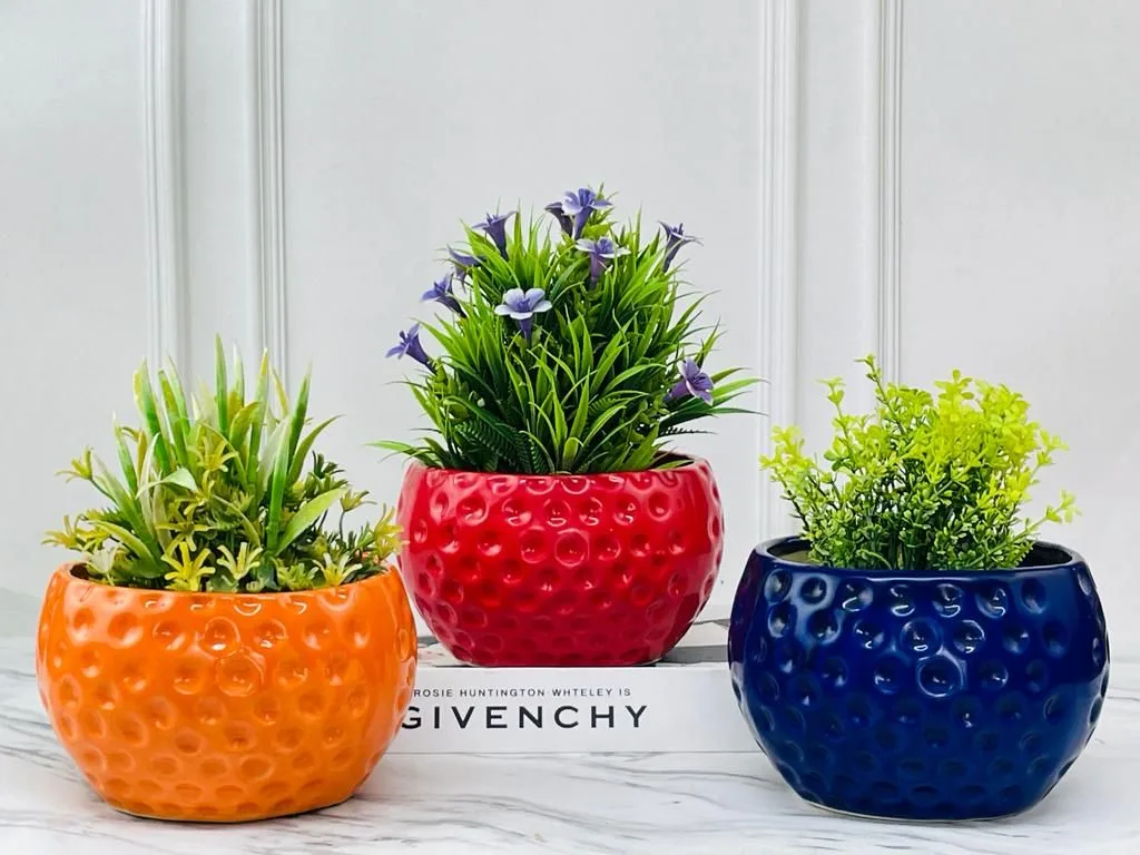 Classic Ceramic Planter — 3.5" Dia × 3.5" Height — Primary View