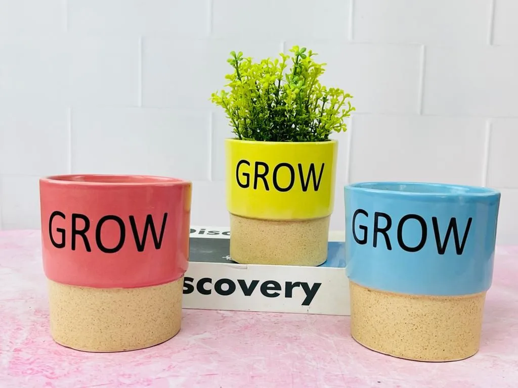Classic Ceramic Planter — 4.5" Dia × 4.5" Height — Primary View