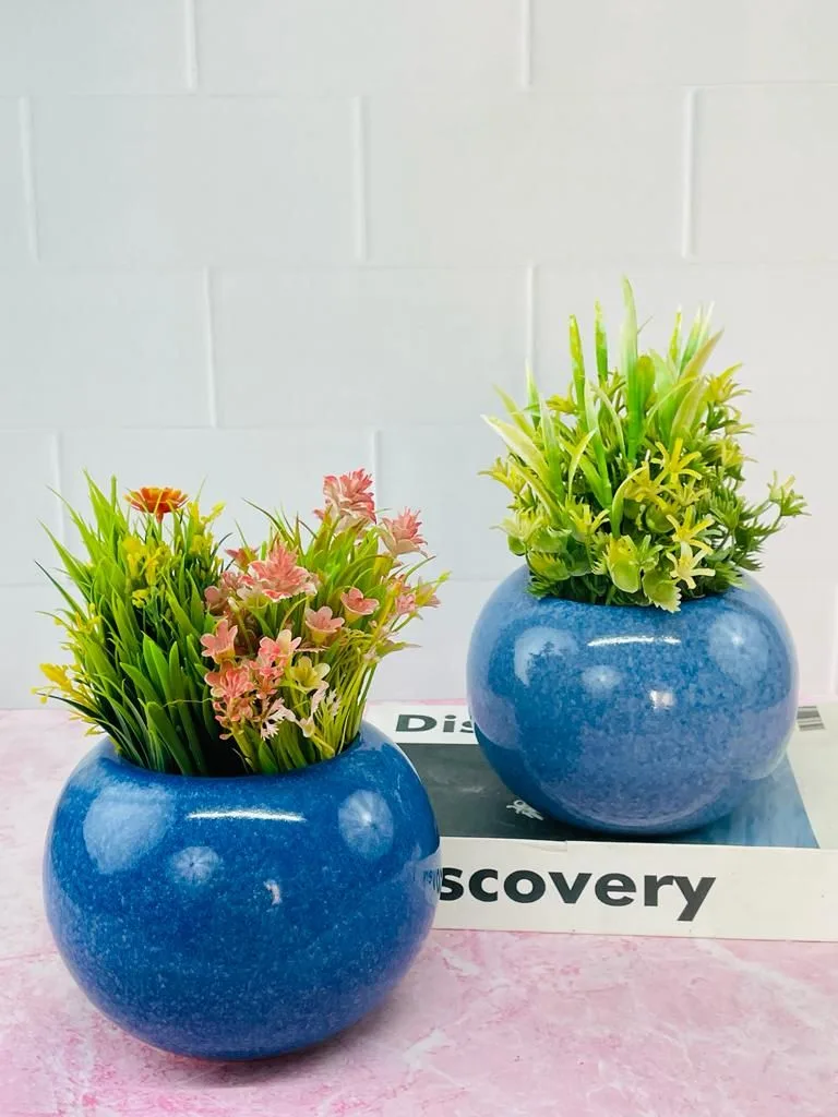 Classic Ceramic Planter — 6" Dia × 2.5" Height — Primary View