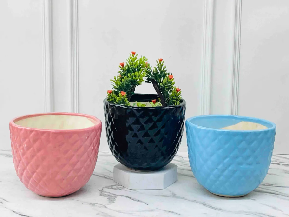 Classic Ceramic Planter — 5" Dia × 3" Height — Primary View
