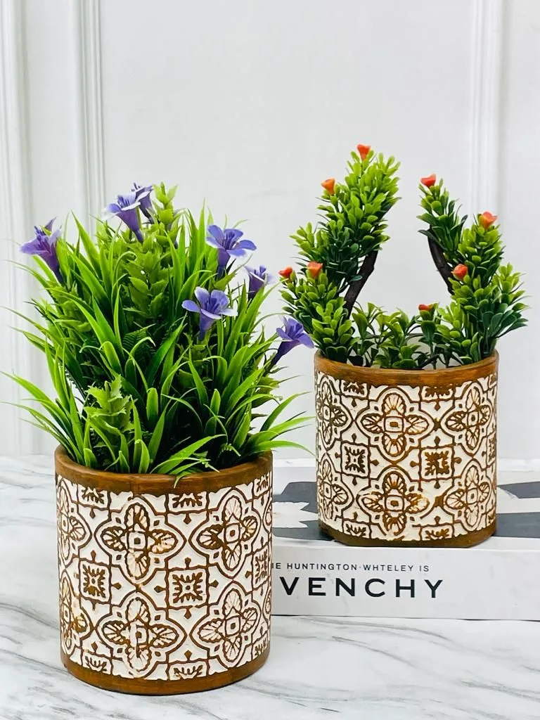 Classic Ceramic Planter — 5" Dia × 3.5" Height — Primary View