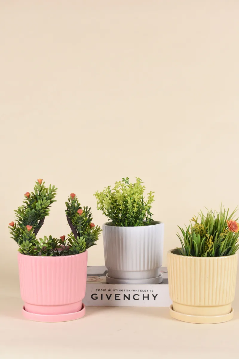 Classic Ceramic Planter — 3" Dia × 4" Height — Primary View