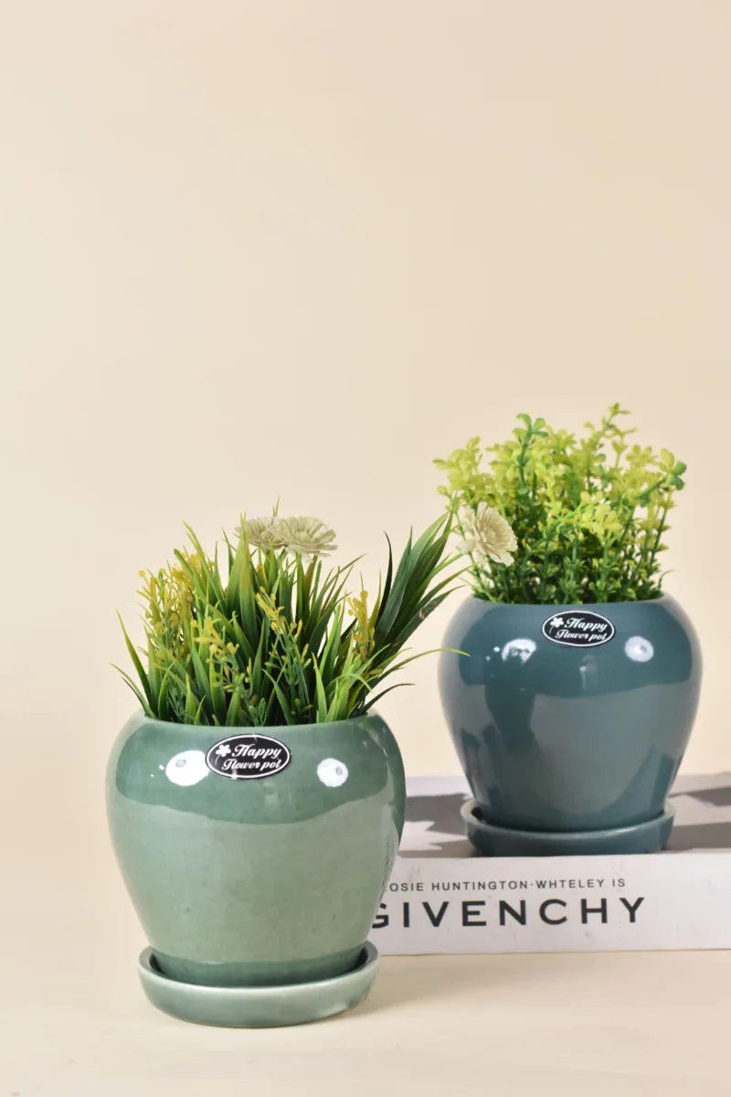 Classic Ceramic Planter — 6.5" Dia × 5" Height — Primary View