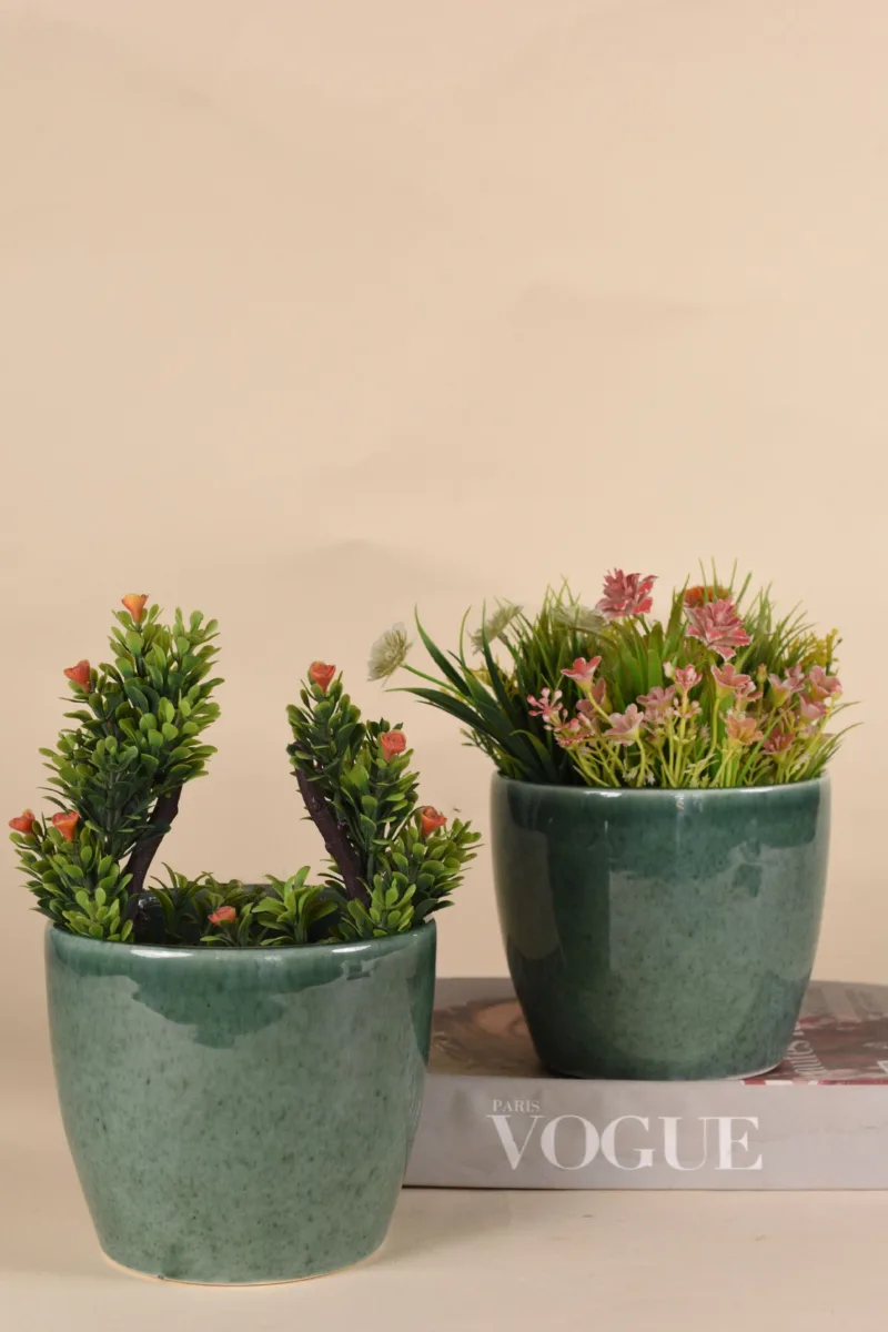 Classic Ceramic Planter — 5" Dia × 5.5" Height — Primary View