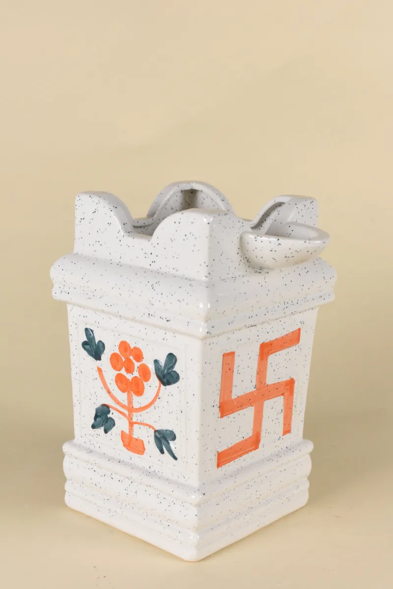 Classic Ceramic Planter — 4" Dia × 8" Height — Primary View