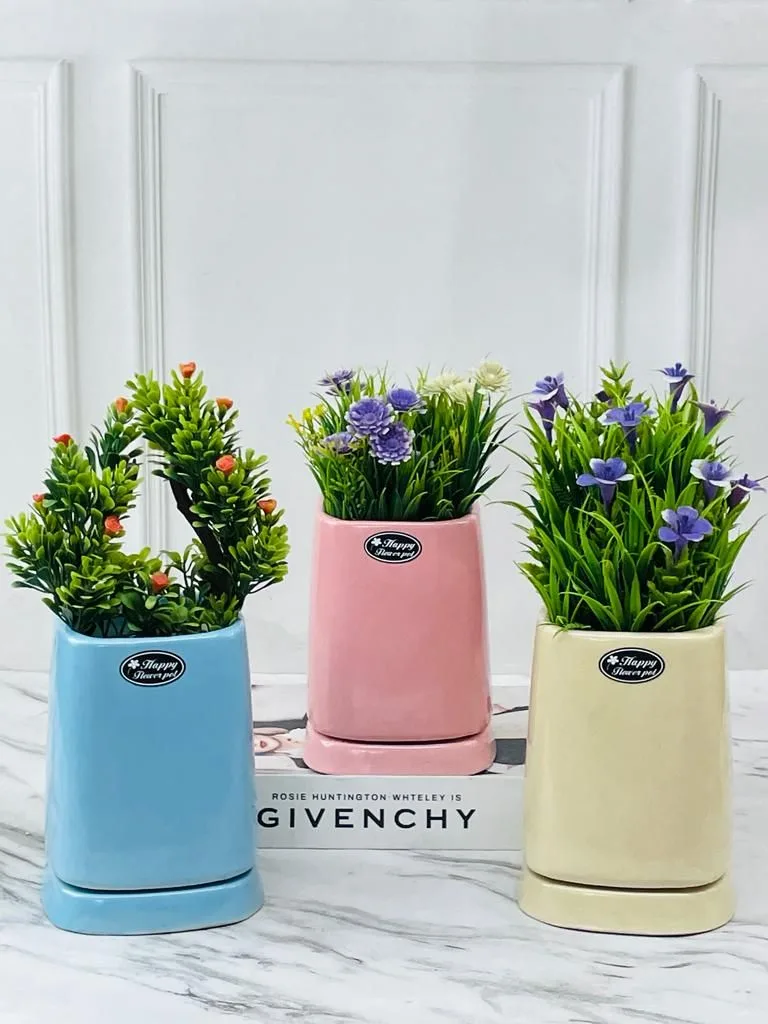 Classic Ceramic Planter — 3.5" Dia × 10" Height — Primary View