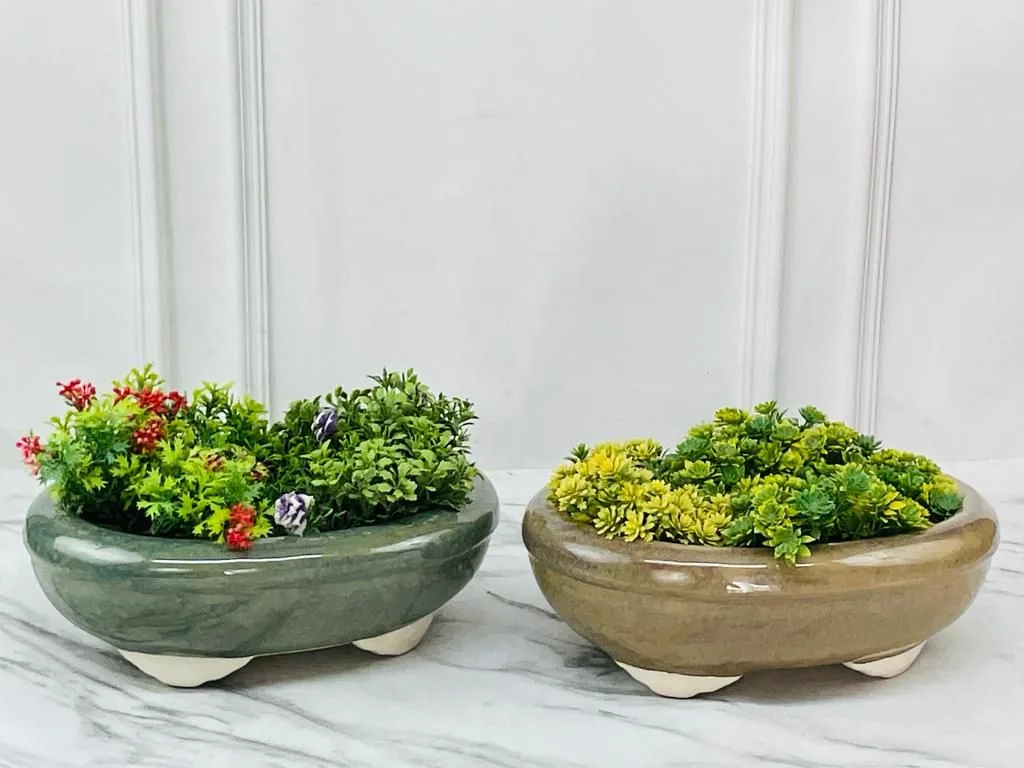Classic Ceramic Planter — 7" Dia × 9" Height — Primary View