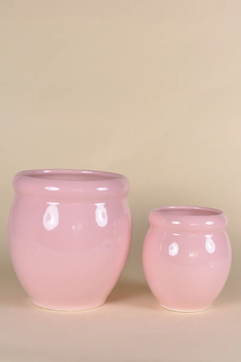 Classic Ceramic Planter — 7" Dia × 5.5" Height — Primary View
