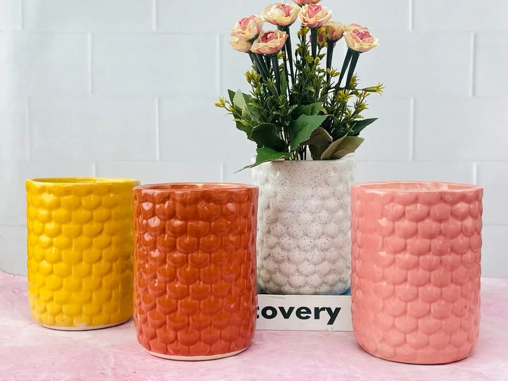 Classic Ceramic Planter — 5" Dia × 6.5" Height — Primary View