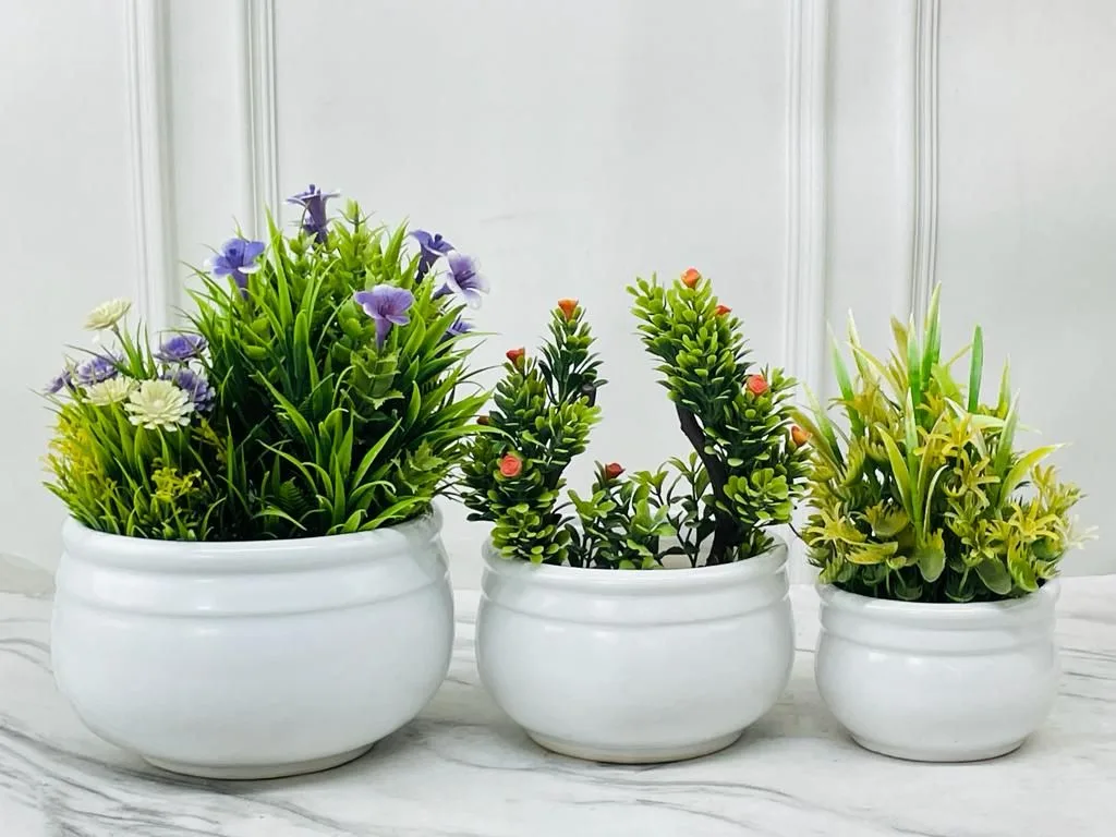 Classic Ceramic Planter — 4" Dia × 9.5" Height — Primary View