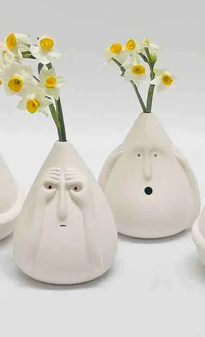 Nordic Ceramic Planter — 4" Dia × 4.5" Height — Primary View