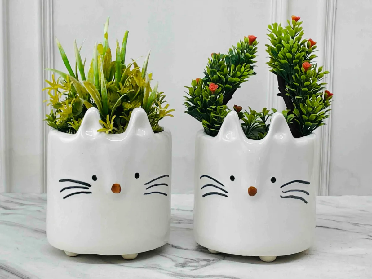 Classic Ceramic Planter — 5" Dia × 10" Height — Primary View