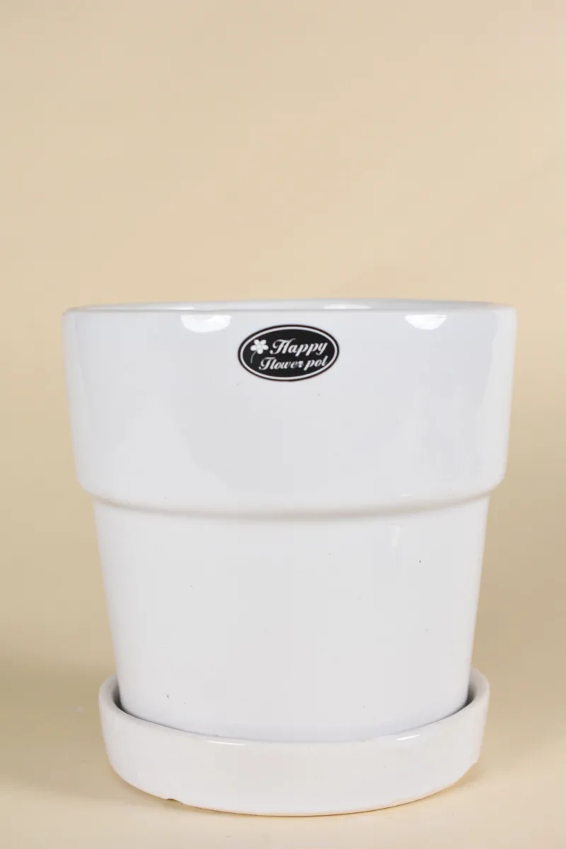 Classic Ceramic Planter — 6" Dia × 8" Height — Primary View