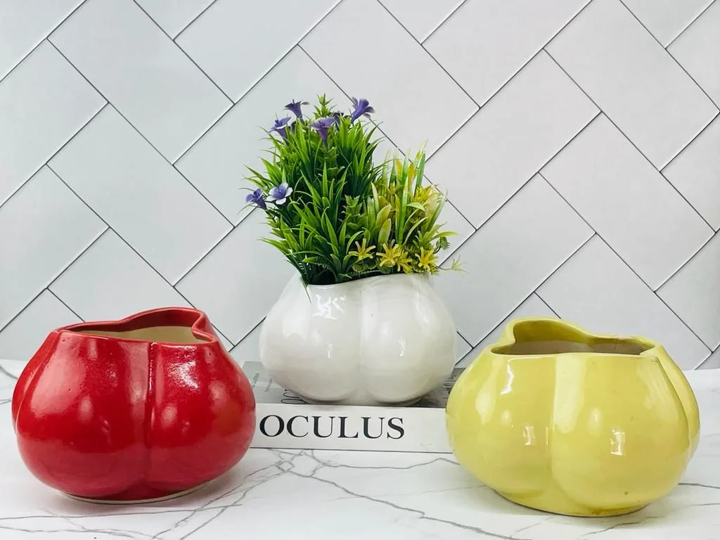 Classic Ceramic Planter — 4" Dia × 9.5" Height — Primary View