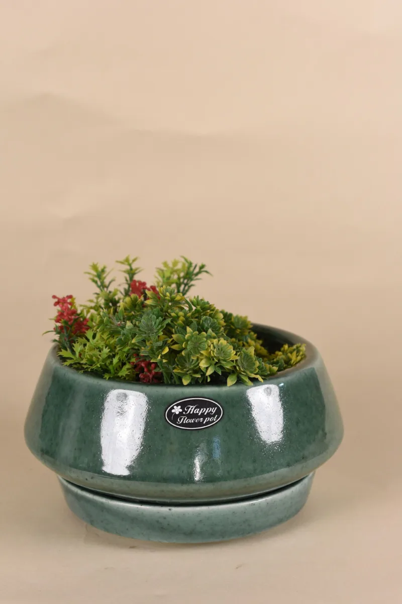 Classic Ceramic Planter — 4" Dia × 5" Height — Primary View