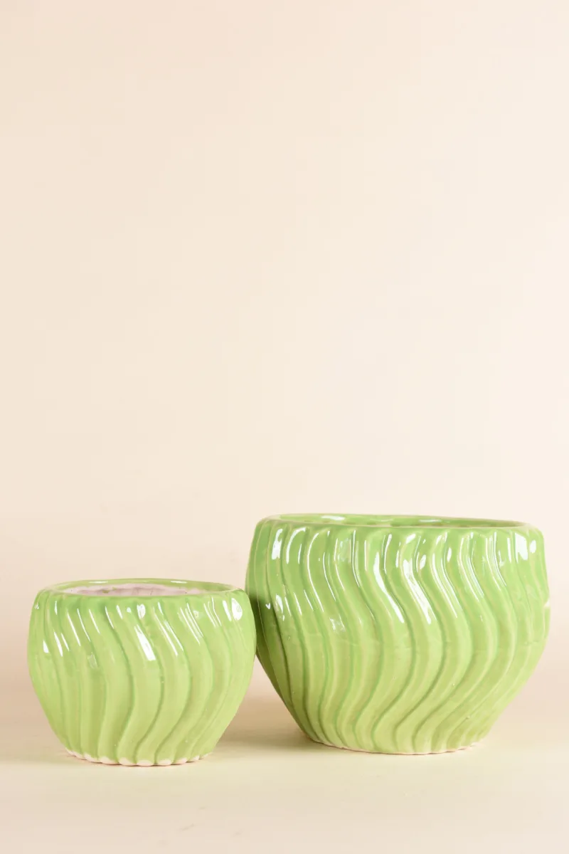 Classic Ceramic Planter — 7" Dia × 9" Height — Primary View