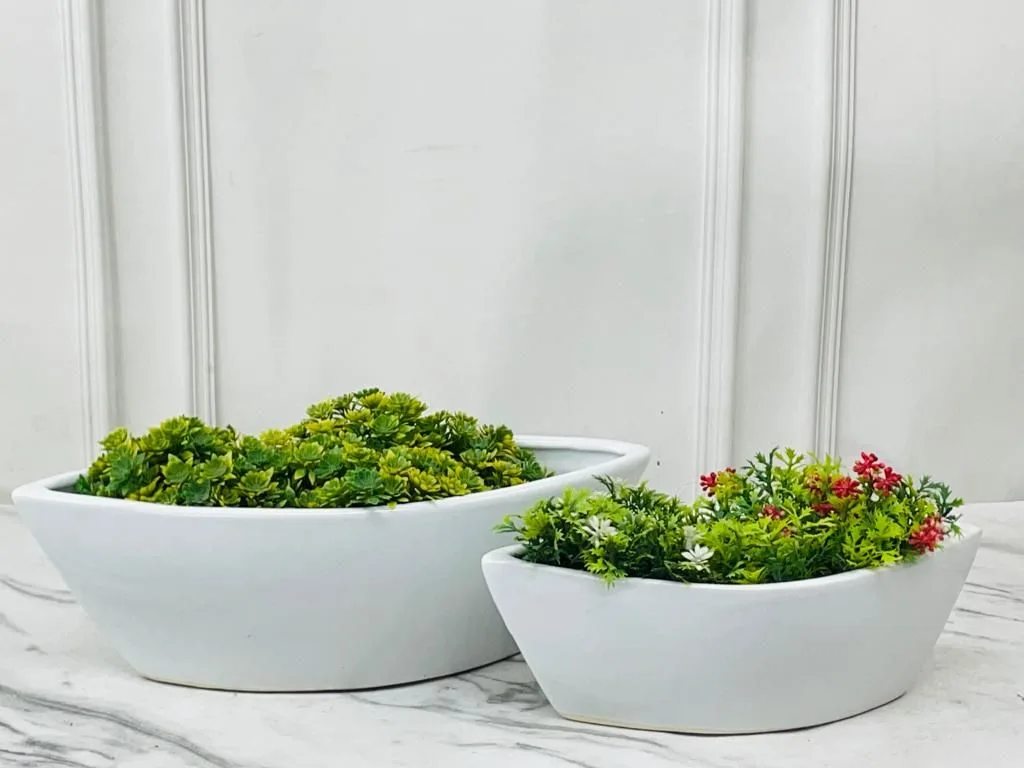 Classic Ceramic Planter — 8" Dia × 8" Height — Primary View