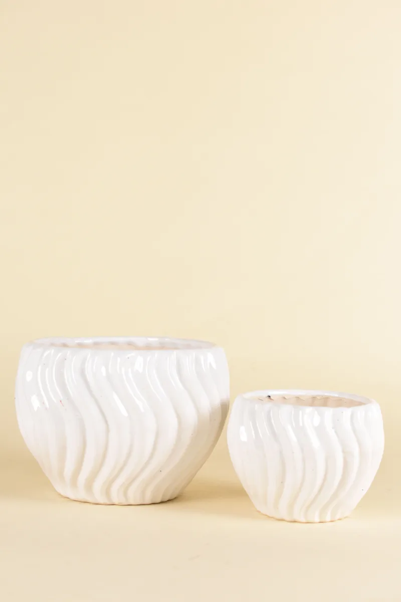 Classic Ceramic Planter Set of 2 (6.5" Dia × 5.5" Height) — Primary View