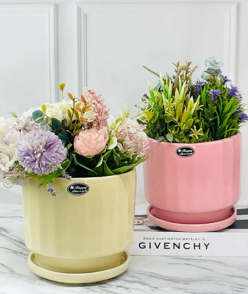 Classic Ceramic Planter — 7" Dia × 9" Height — Primary View