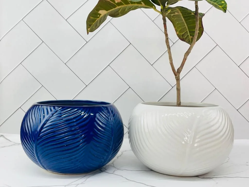Classic Ceramic Planter — 7" Dia × 7" Height — Primary View