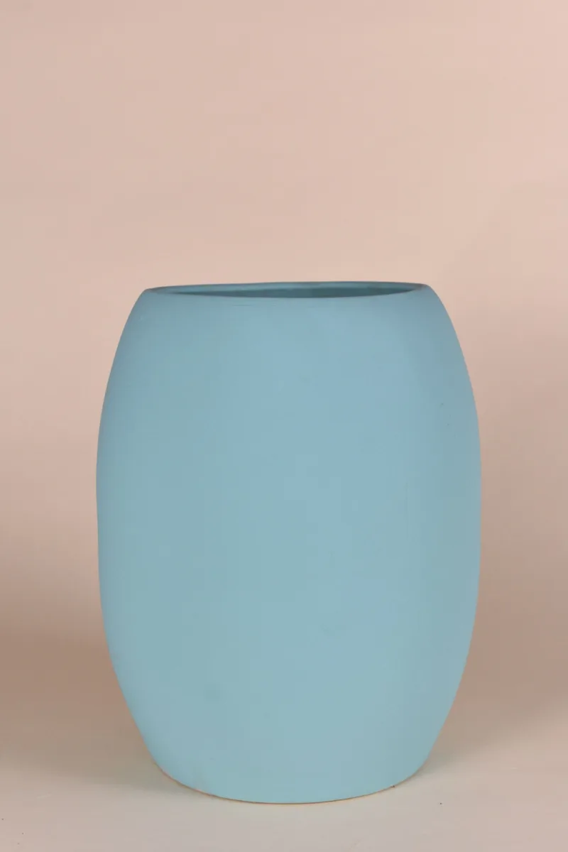 Classic Ceramic Planter — 9" Dia × 4.5" Height — Primary View