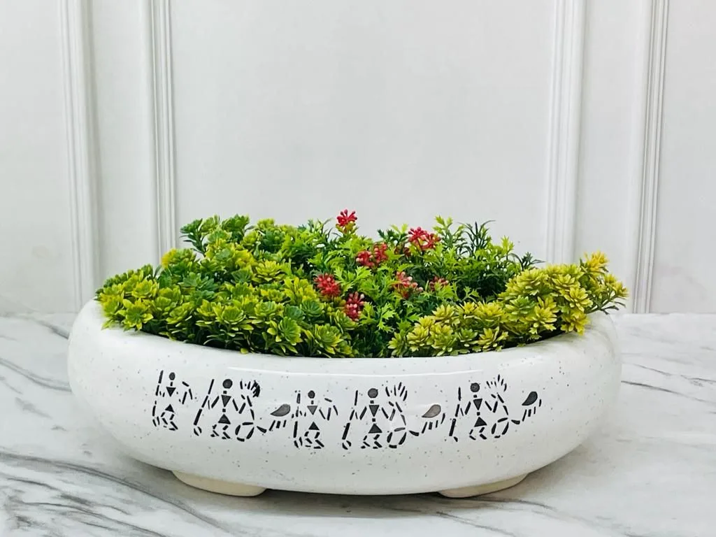 Classic Ceramic Planter — 3.5" Dia × 13" Height — Primary View