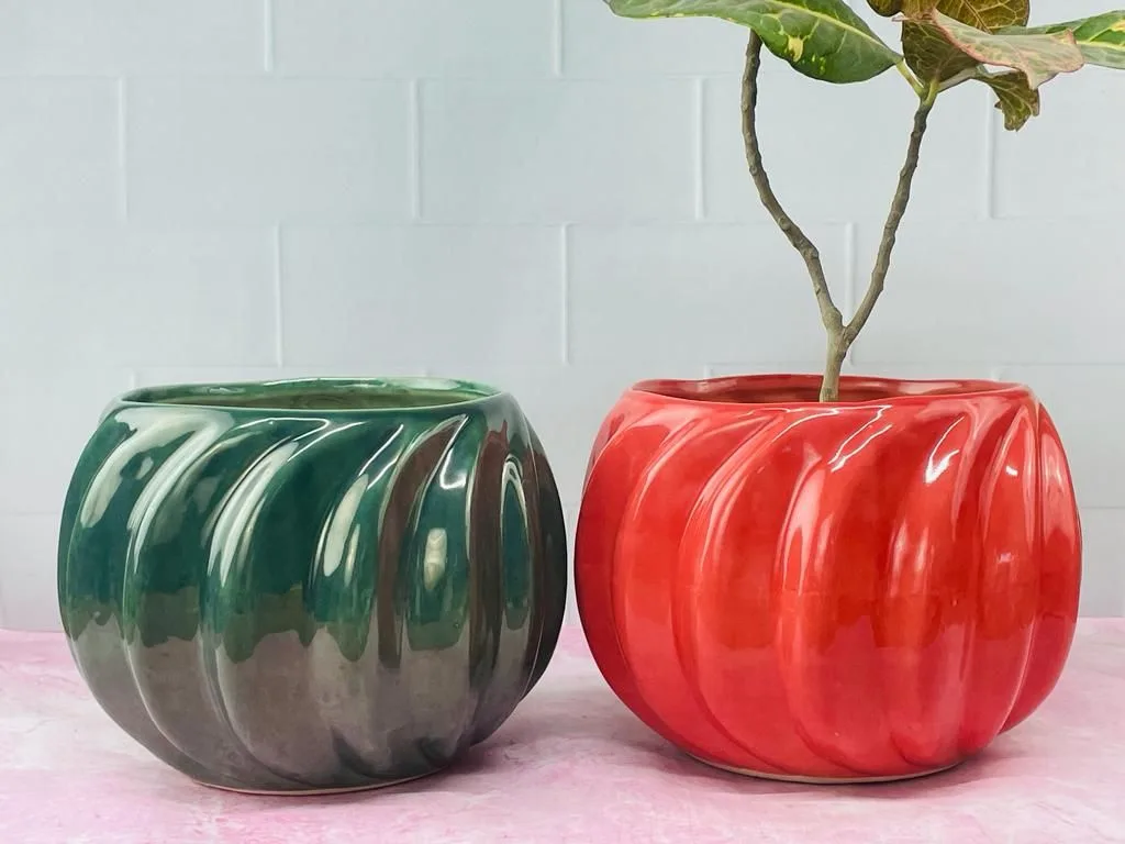 Classic Ceramic Planter Set of 3 (7.5" Dia × 7" Height) — Primary View