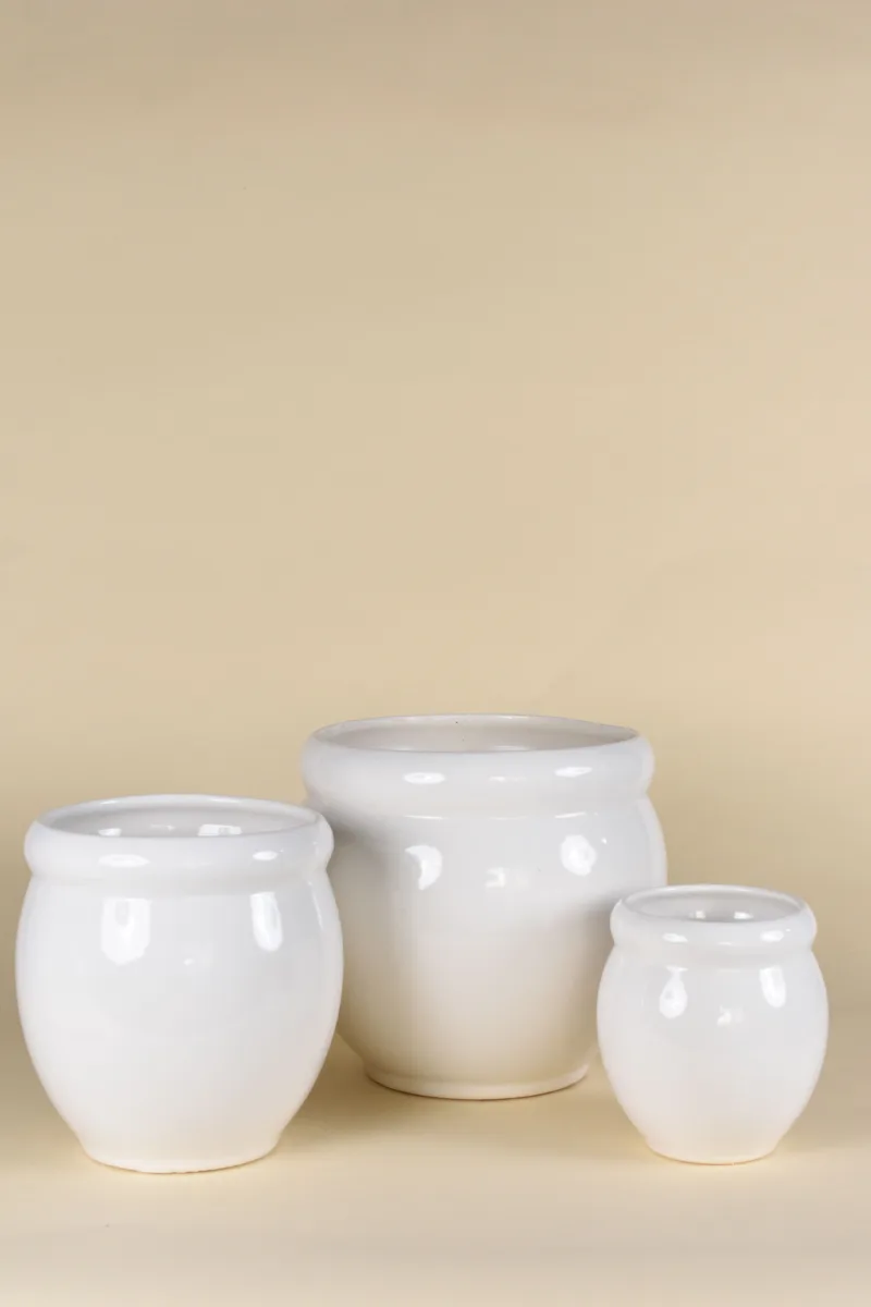 Classic Ceramic Planter — 4.5" Dia × 7.5" Height — Primary View