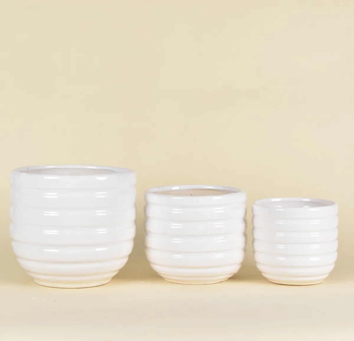 Classic Ceramic Planter — 6.5" Dia × 4.5" Height — Primary View