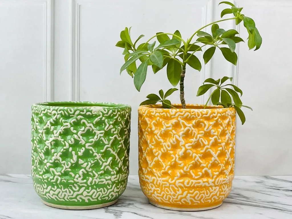 Classic Ceramic Planter Set of 3 (10" Dia × 10" Height) — Primary View