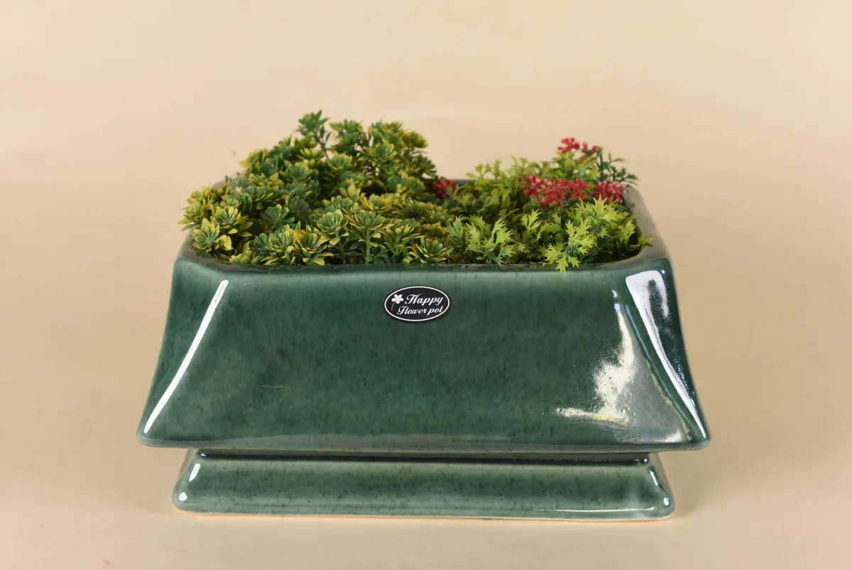 Classic Ceramic Planter — 8" Dia × 7" Height — Primary View