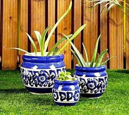 Classic Ceramic Planter — 8" Dia × 9.5" Height — Primary View