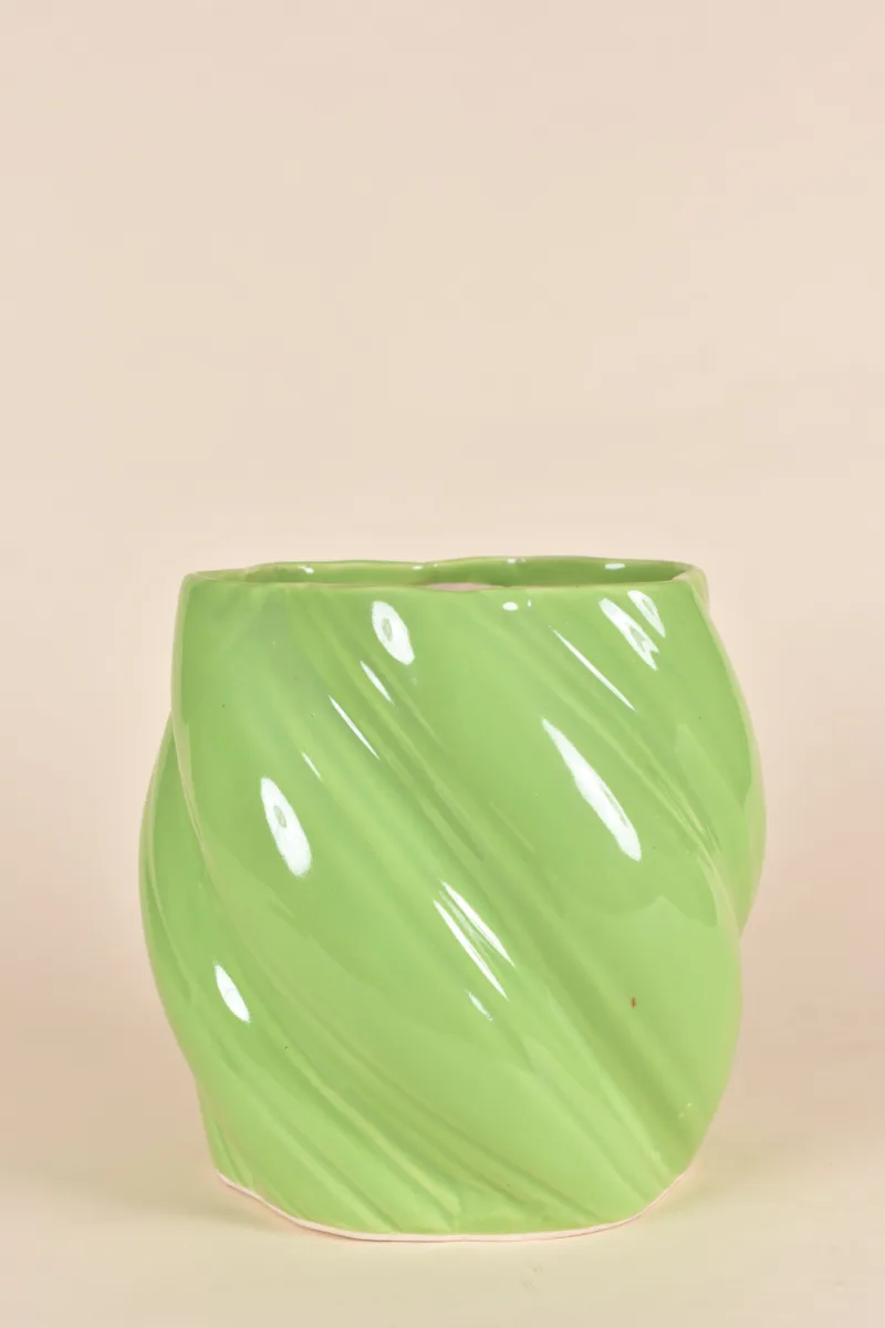 Classic Ceramic Planter — 4.5" Dia × 8.5" Height — Primary View