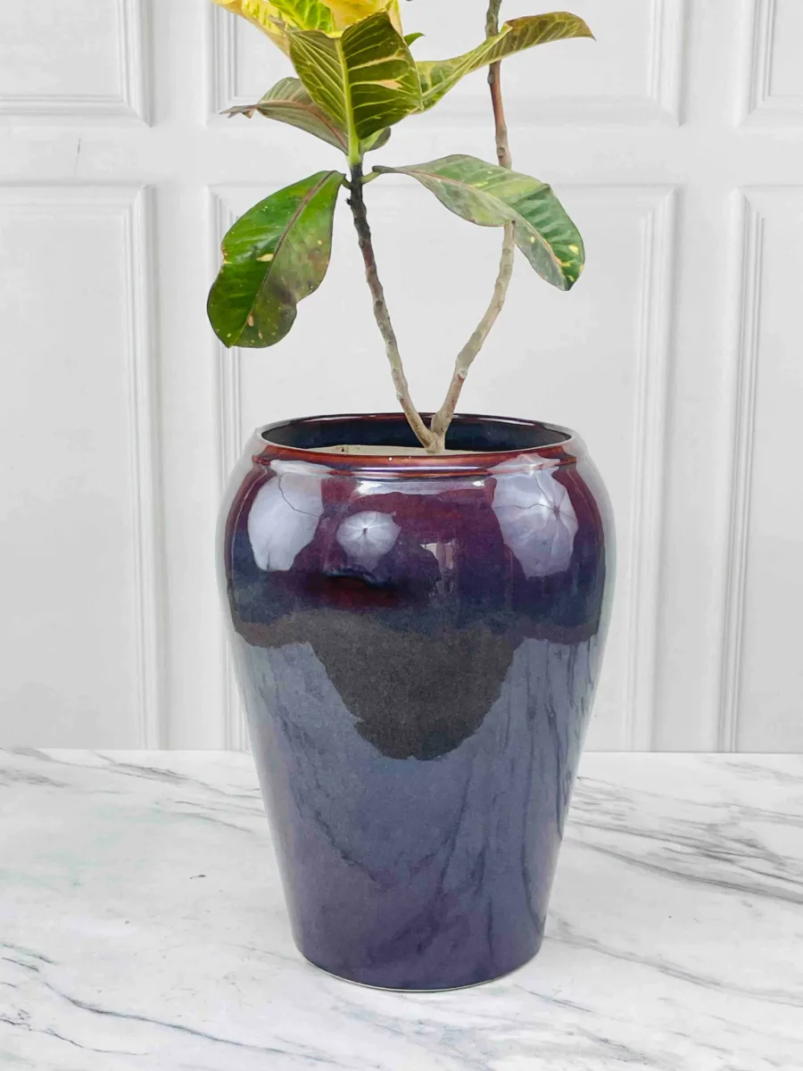 Classic Ceramic Planter — 9" Dia × 12" Height — Primary View