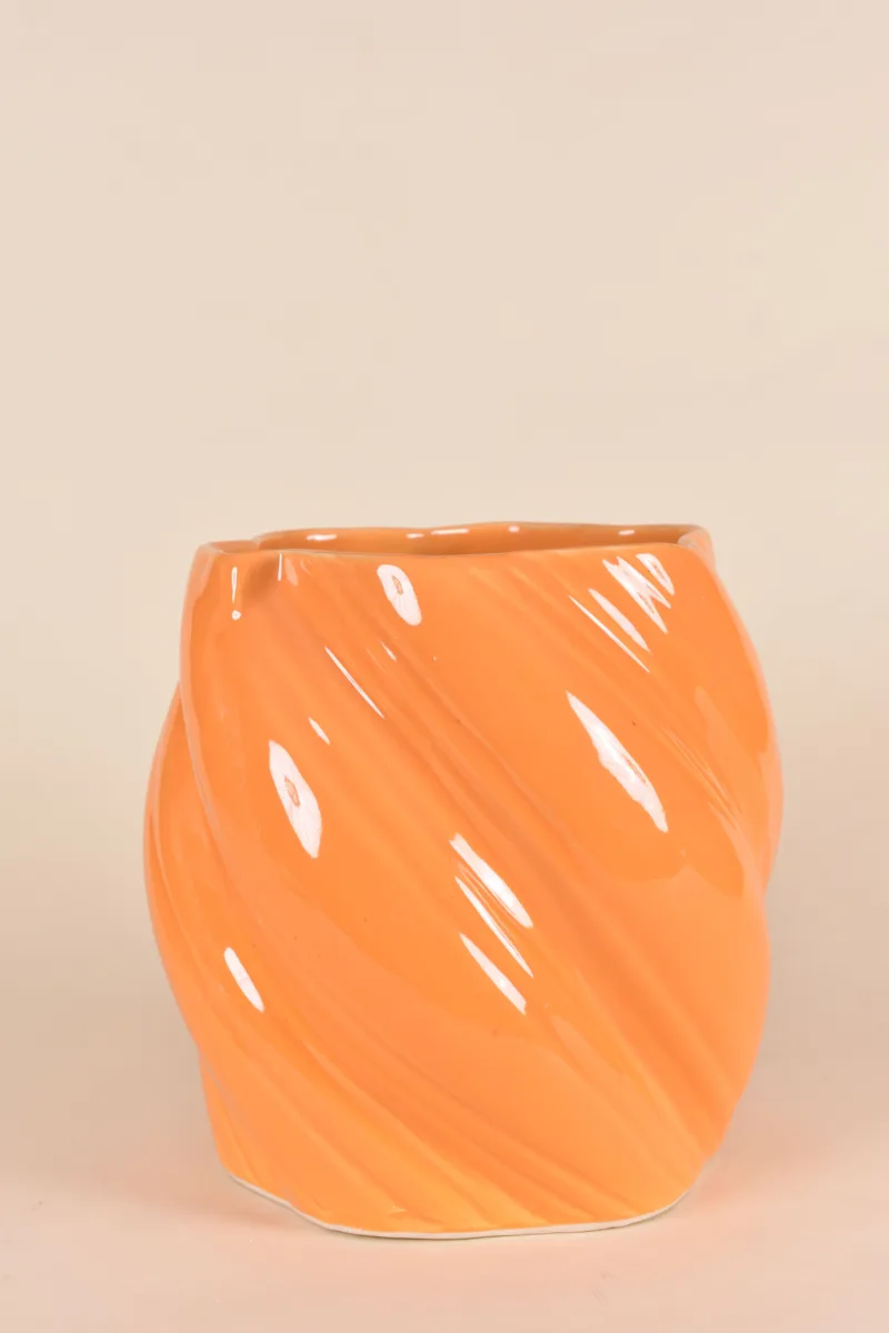 Classic Ceramic Planter — 8" Dia × 12" Height — Primary View