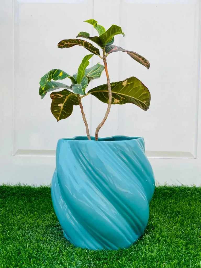 Classic Ceramic Planter — 7" Dia × 14" Height — Primary View