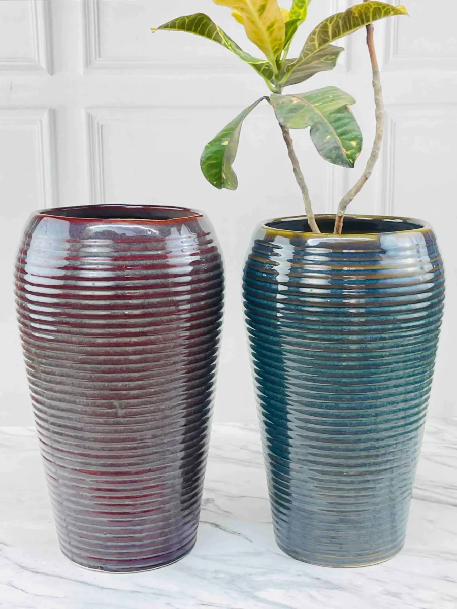 Classic Ceramic Planter — 6" Dia × 11.5" Height — Primary View