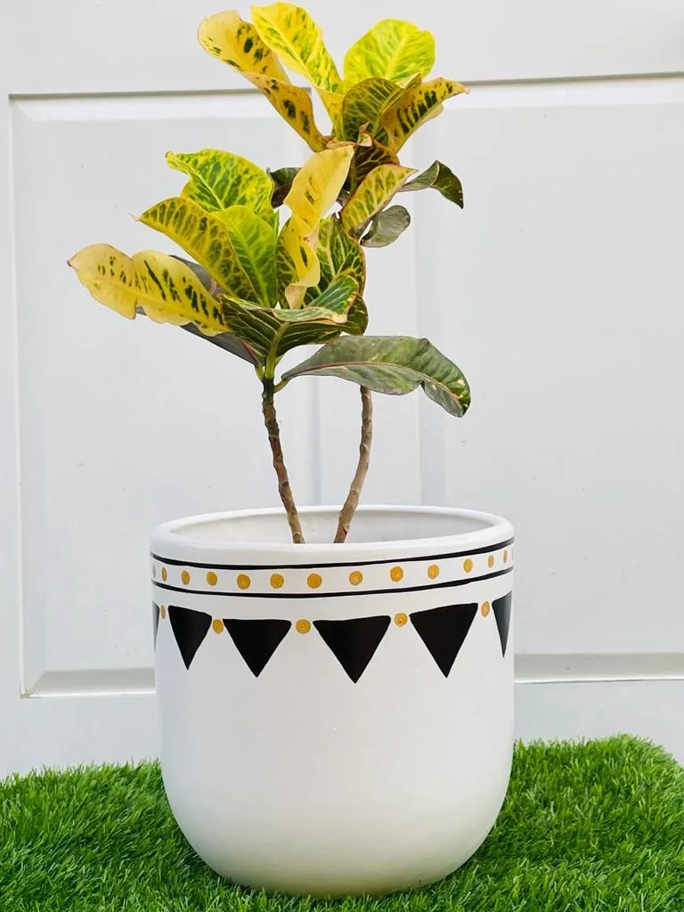 Classic Ceramic Planter — 10" Dia × 9.5" Height — Primary View