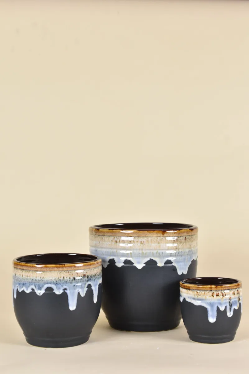Classic Ceramic Planter — 10" Dia × 4" Height — Primary View