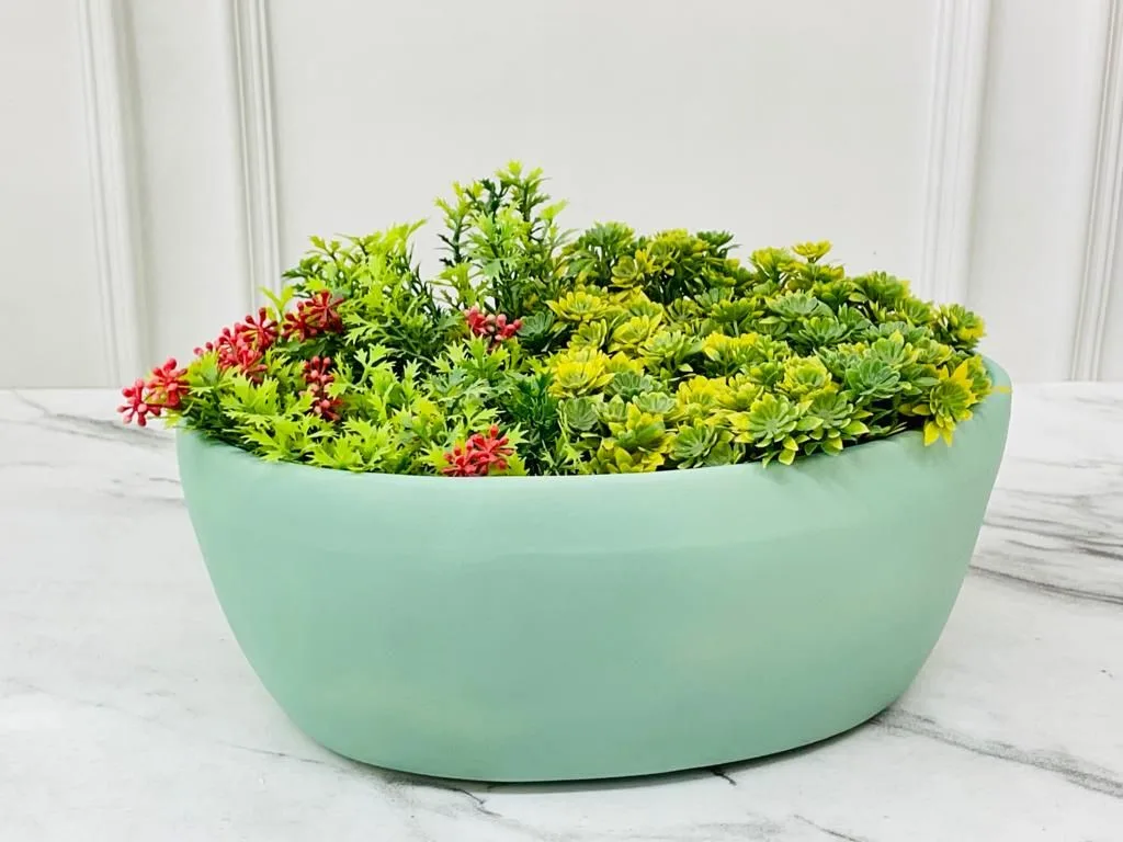 Classic Ceramic Planter — 11.5" Dia × 6.5" Height — Primary View