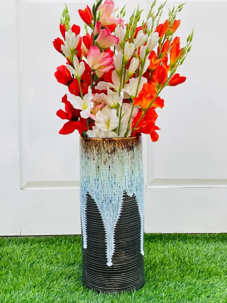 Classic Ceramic Planter — 8" Dia × 19" Height — Primary View