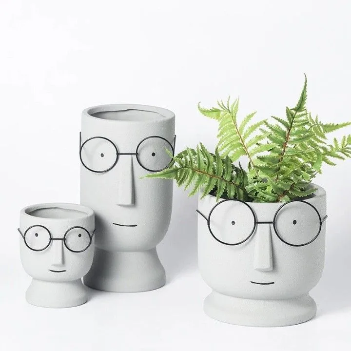 Classic Ceramic Planter — 12" Dia × 11.5" Height — Primary View