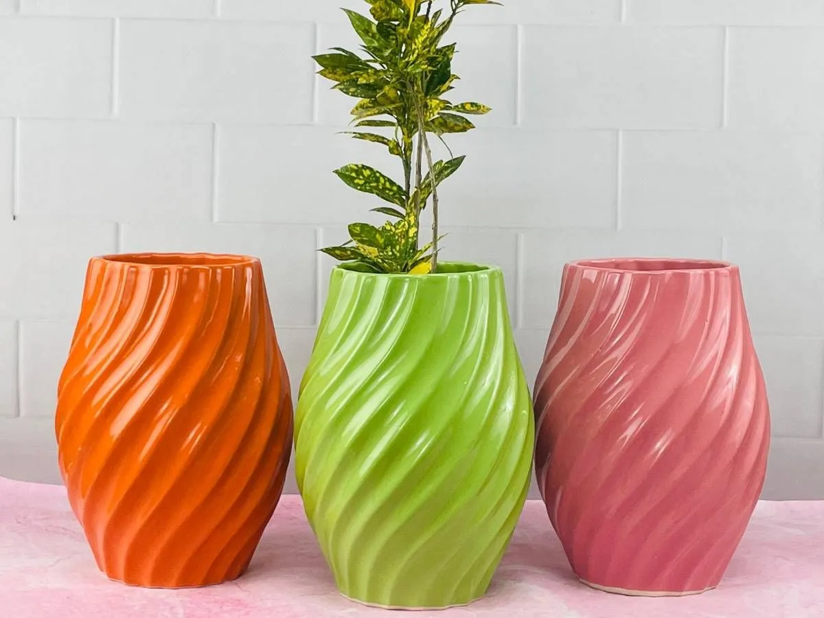 Classic Ceramic Planter — 15" Dia × 16" Height — Primary View